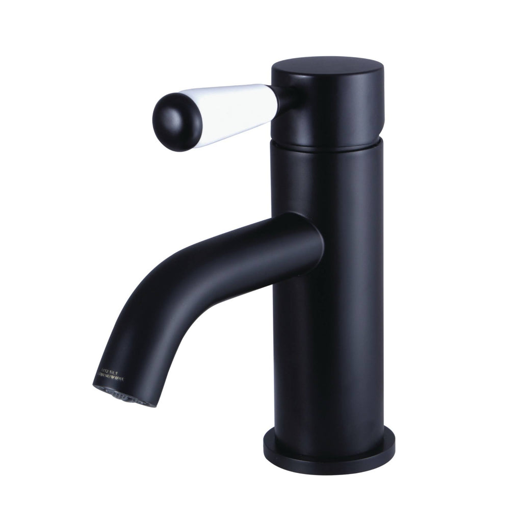 Matte Black Single Hole Bathroom Faucet with Drain Assembly K927553