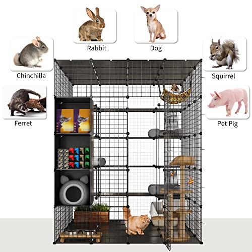 Large Cat Cage with Roof Hammock Platforms F6957
