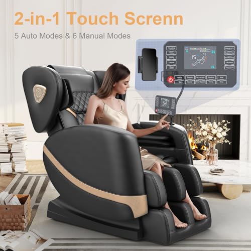 Zero Gravity Massage Chair with 10 Fix Rollers, Heating, Foot Massage, Bluetooth Speaker X111400
