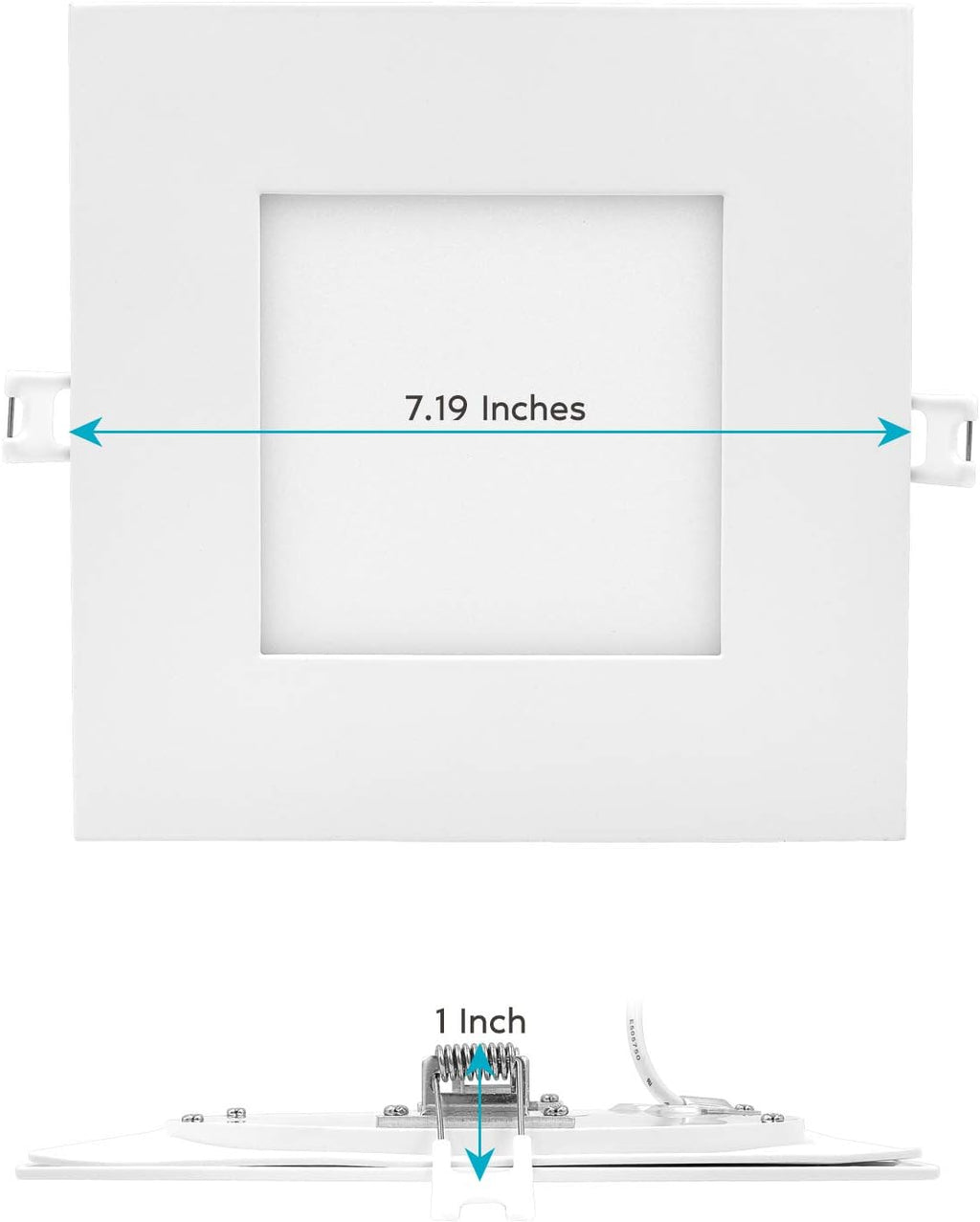6 Inch Square LED Recessed Lighting, 5 Color Temperature, Dimmable, 4 Pack T6070