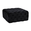 Black Velvet Tufted Ottoman and Bench A471577
