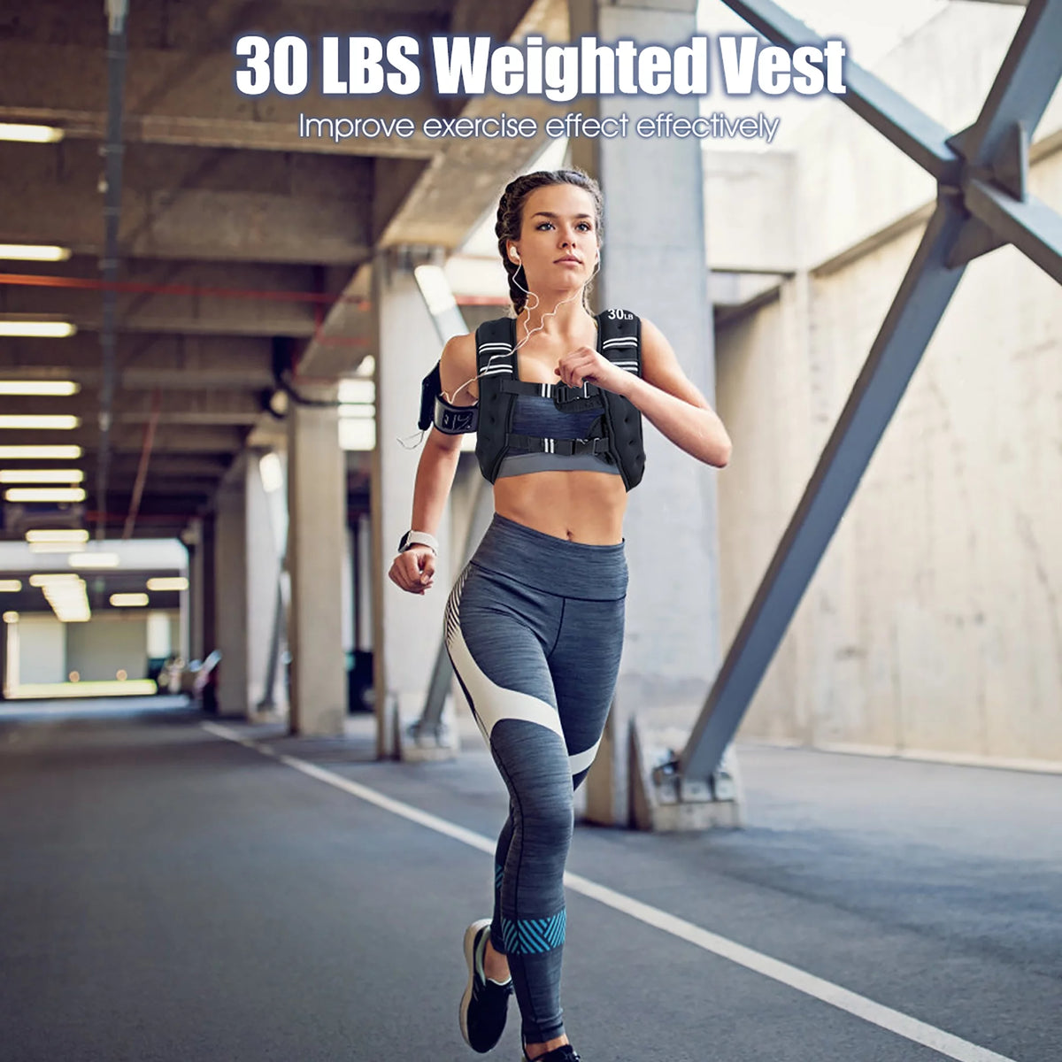 30LBS Adjustable Weighted Vest P3277