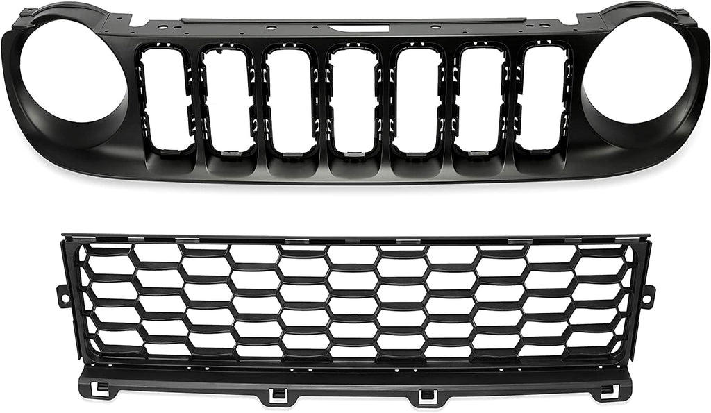 Black 2pcs Front Grille and Lower Grille O264