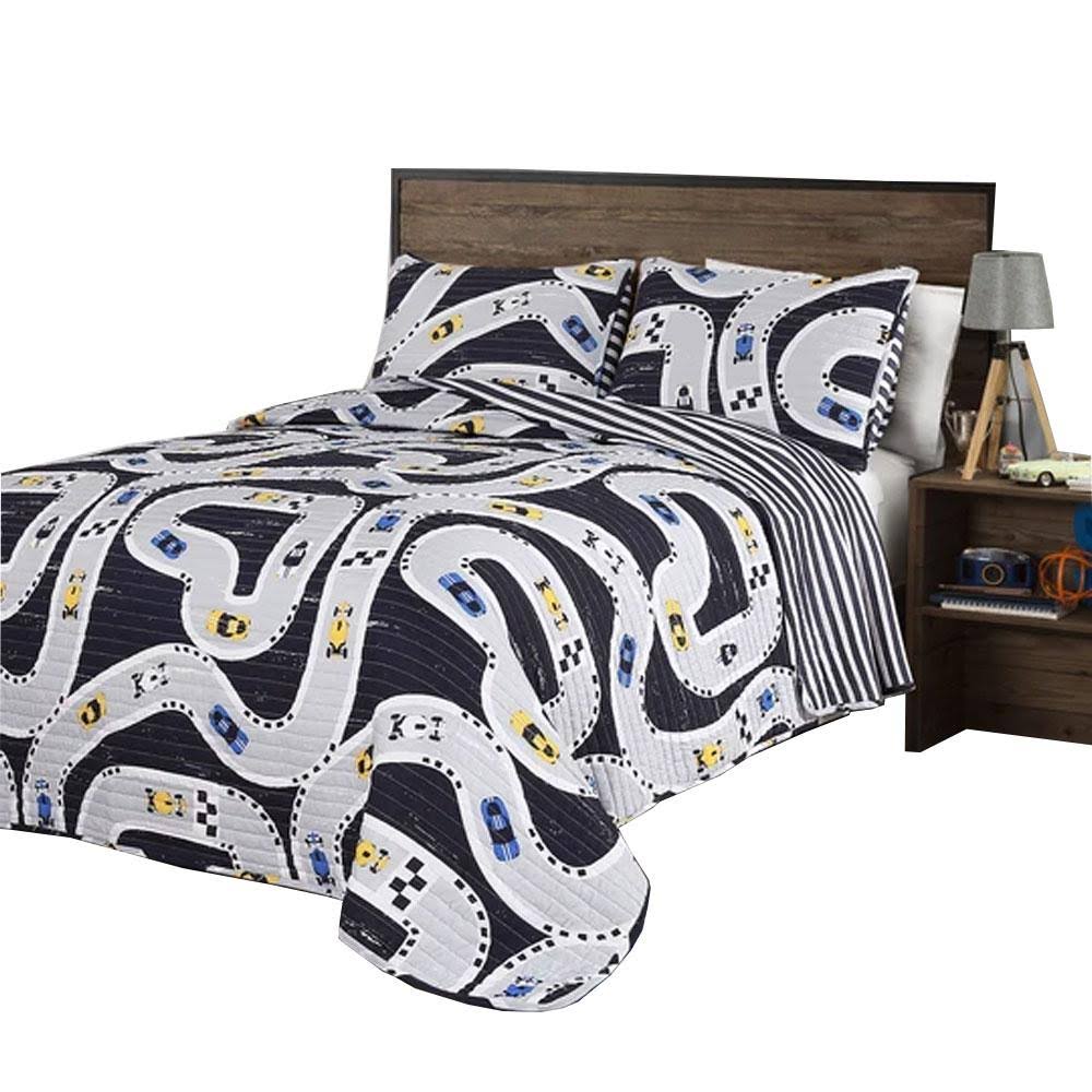 Navy Quilt Set Twin G982