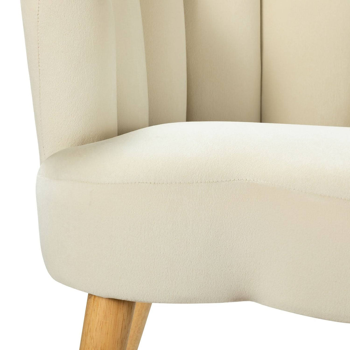 Pink Scalloped Velvet Arm Chair Set of 2 H80372