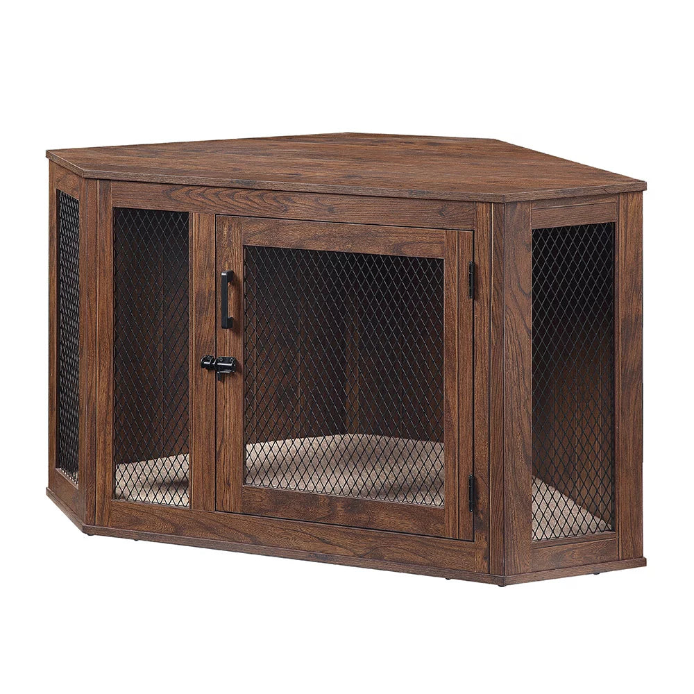 Corner Dog Crate with Cushion A375