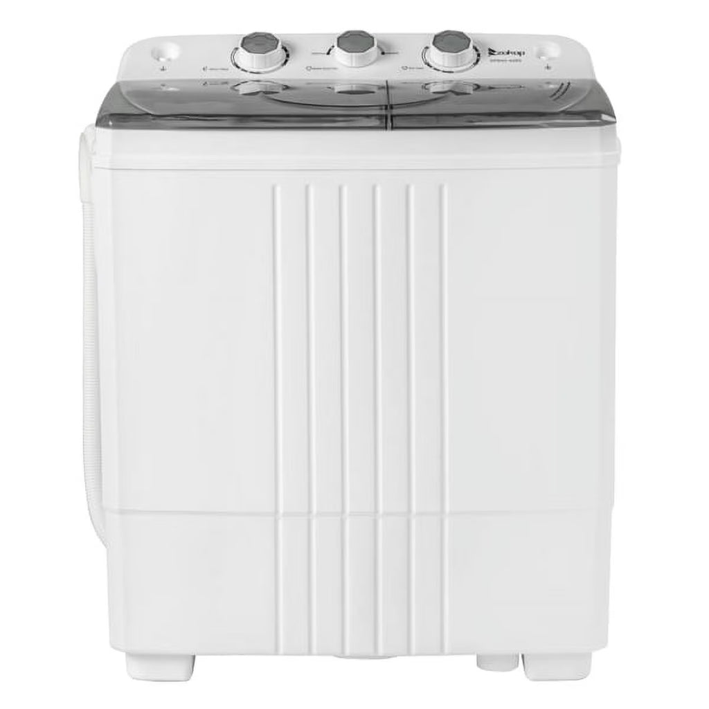 Semi-automatic Twin Tub Washing Machine, 20Lbs, White & Grey A43972