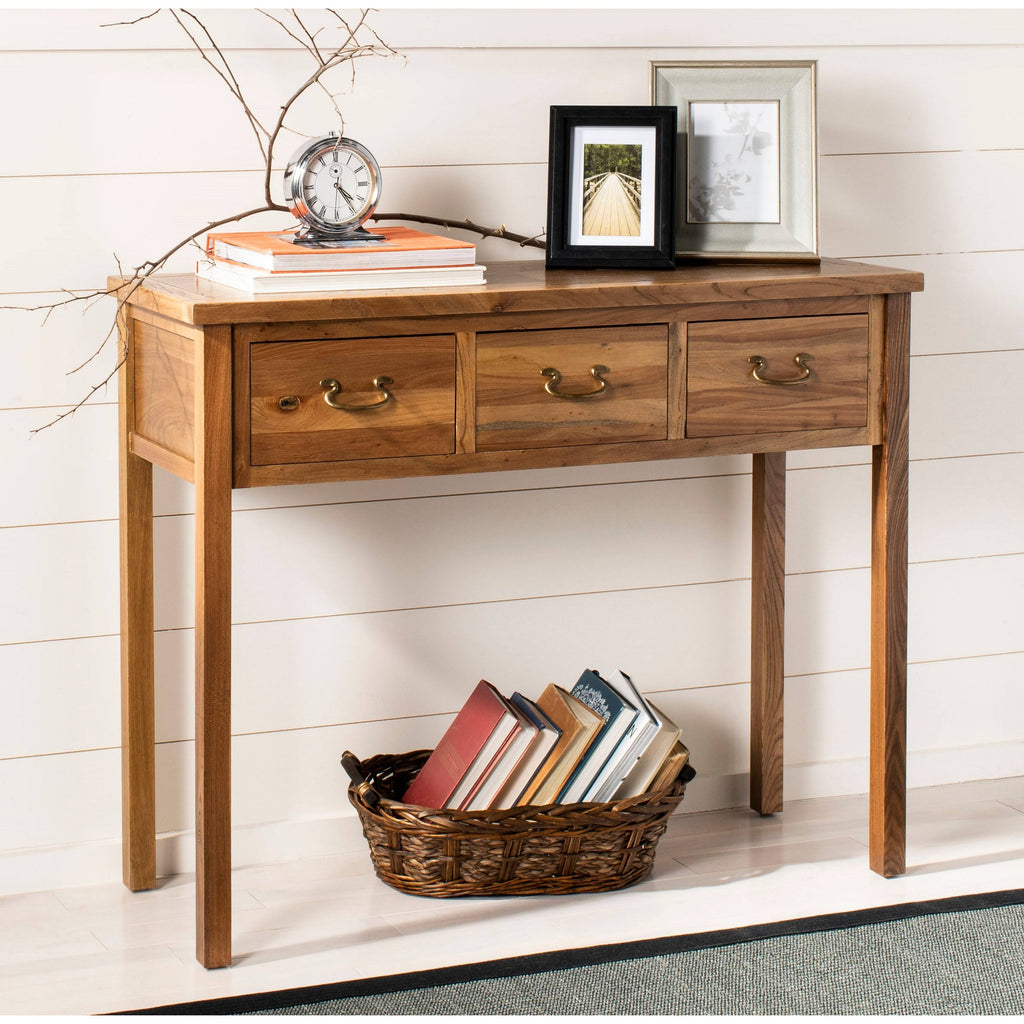 Oak Console with Storage Drawers A66221
