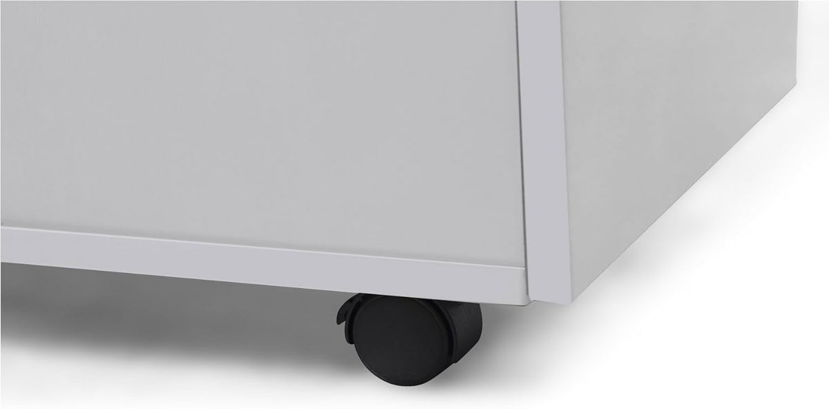 White 2 Drawer Mobile Pedestal J894324