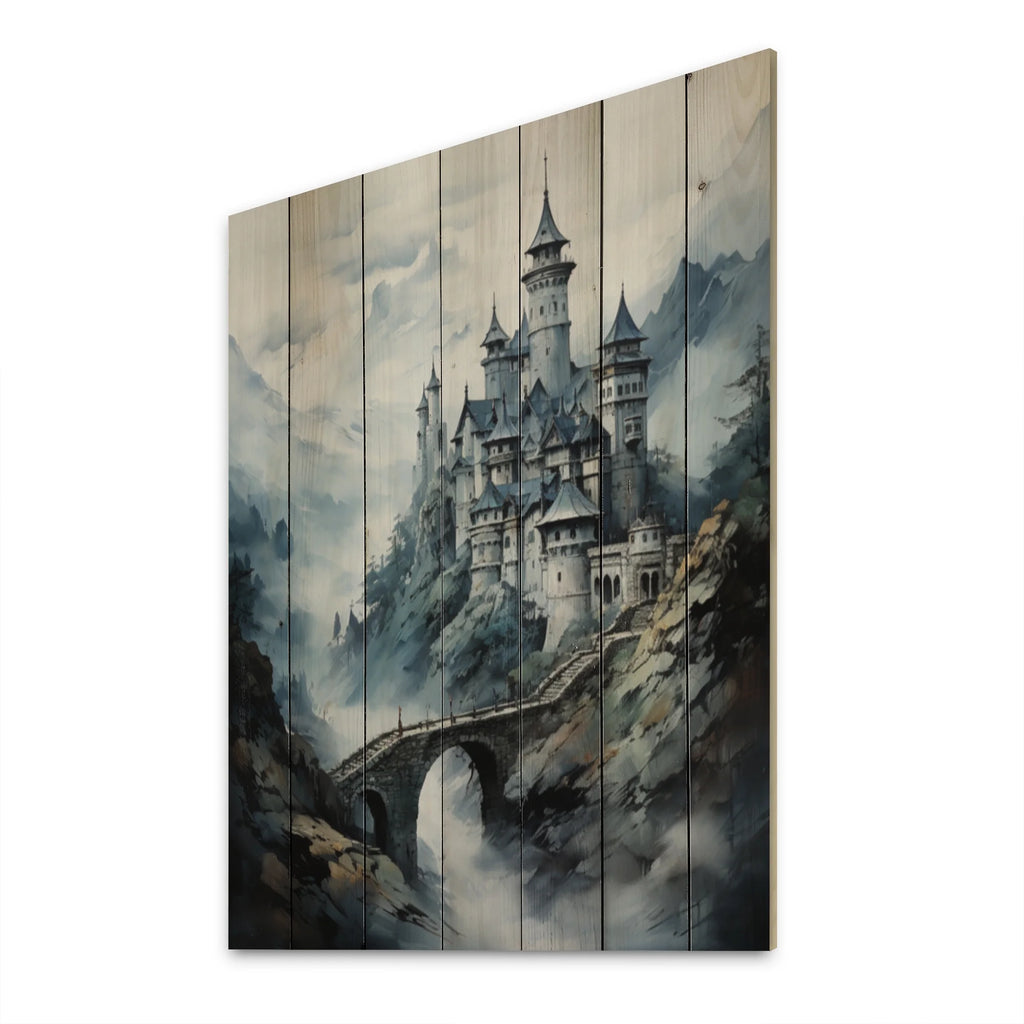 Natural Pine Wood Cityscapes Print T623716