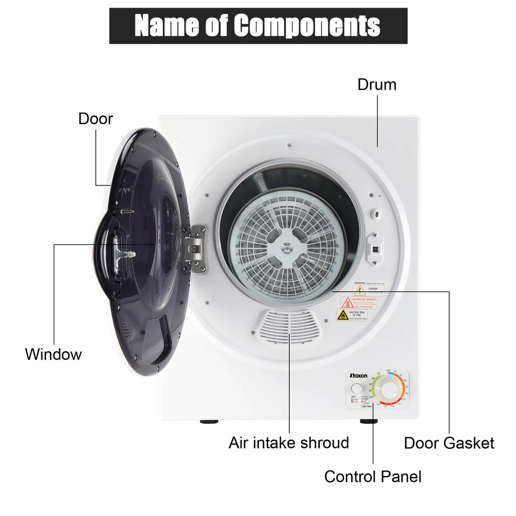 1.6 cu. ft. Compact Electric Dryer White C959125