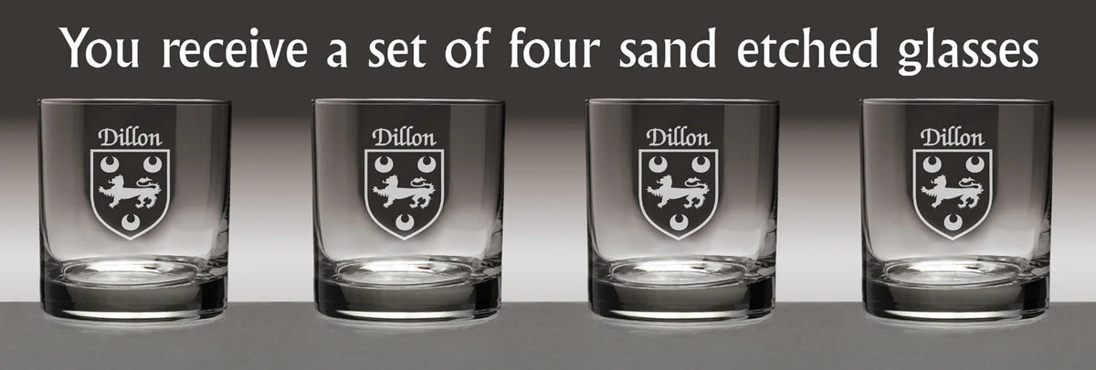 Set of 4 Etched Tumbler Glasses J13211