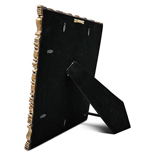 Black 8x10 Vintage Picture Frame with Glass Cover T180