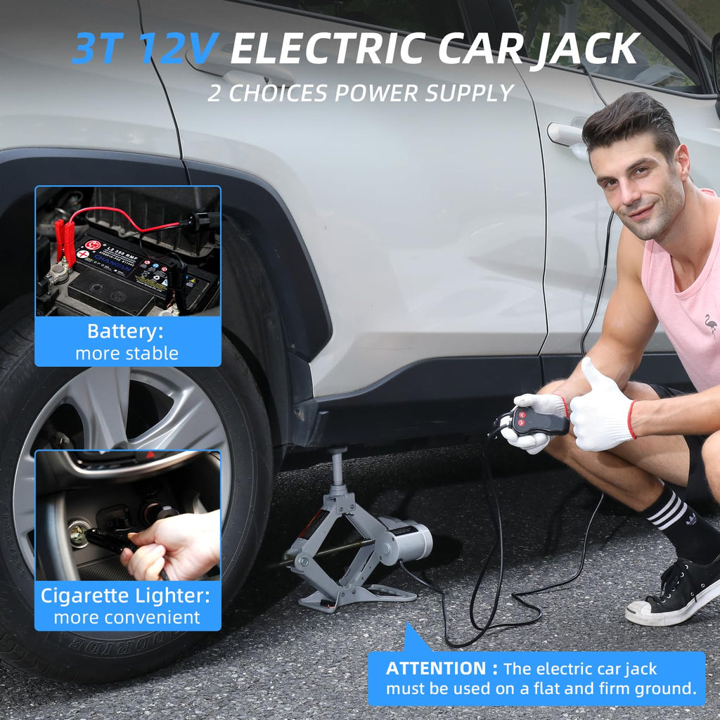 Electric Car Jack 3 Ton 12V Scissor Jack Kit K7431