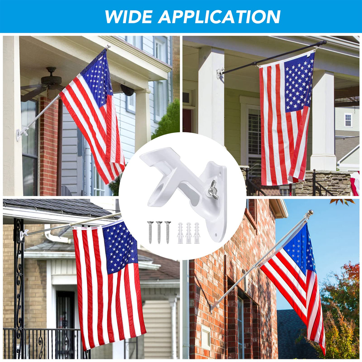 Heavy Duty Aluminum Flag Pole Holder D473