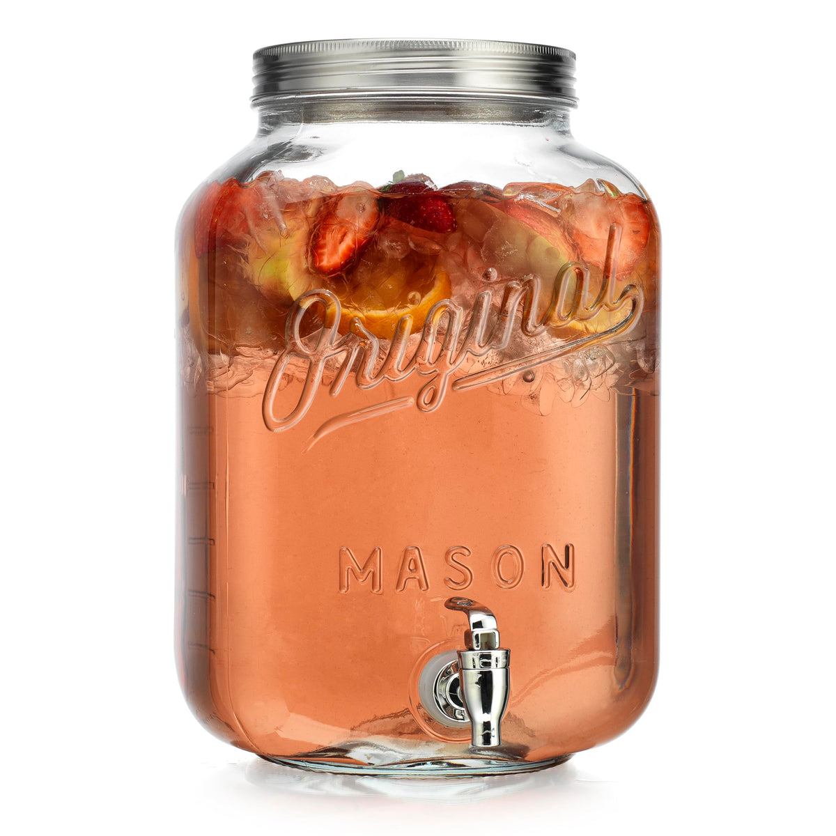 2 Gallon Glass Drink Dispenser with Spigot B46942