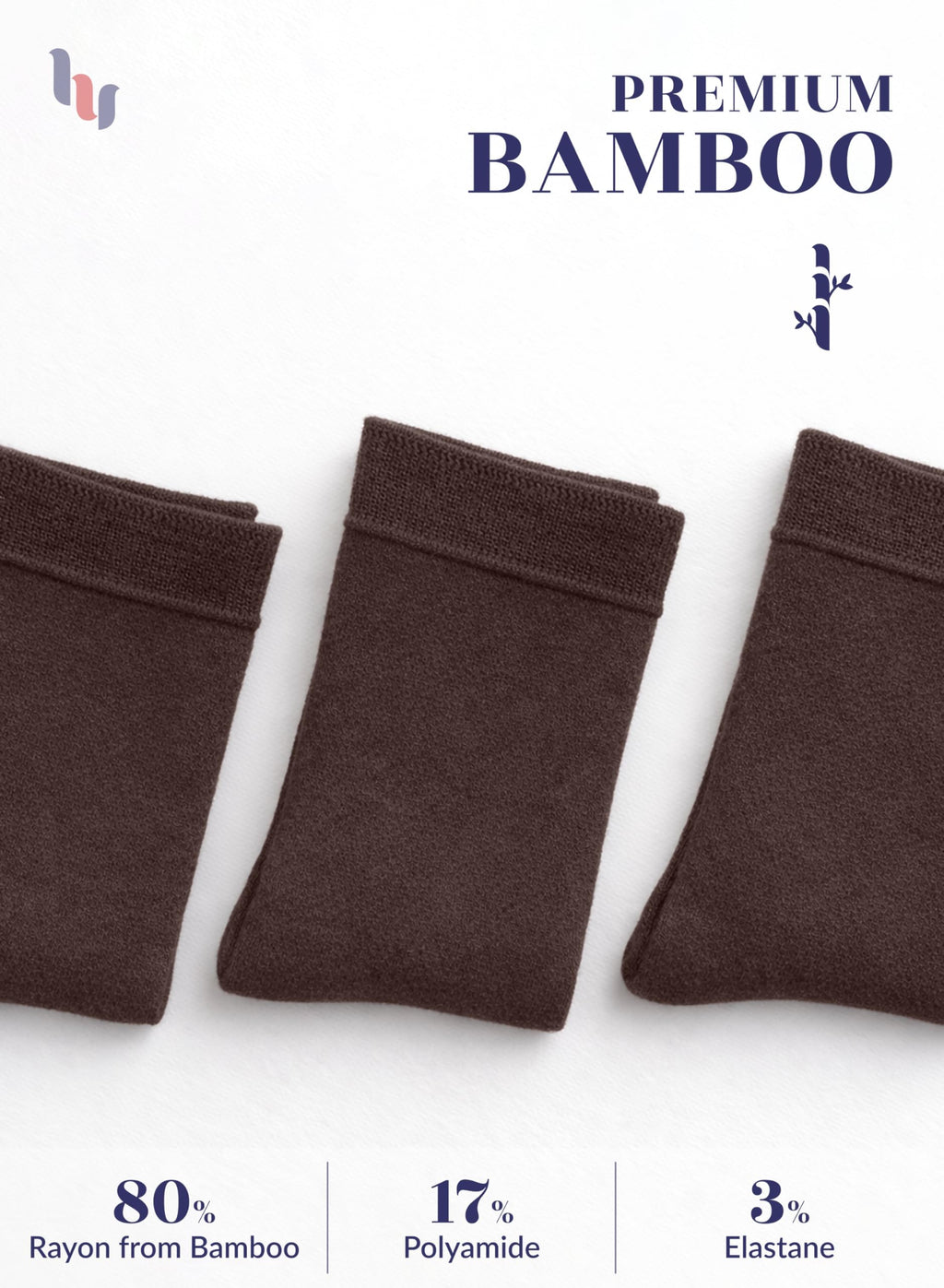 Women's Thin Bamboo Crew Socks, 3-6 Pairs E6589