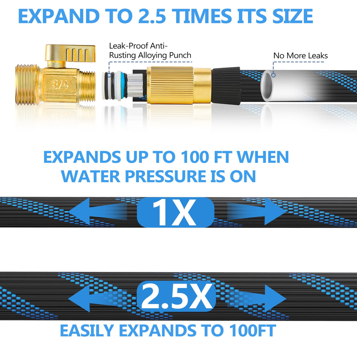 100FT Flexible Kink-Free Garden Hose I86732