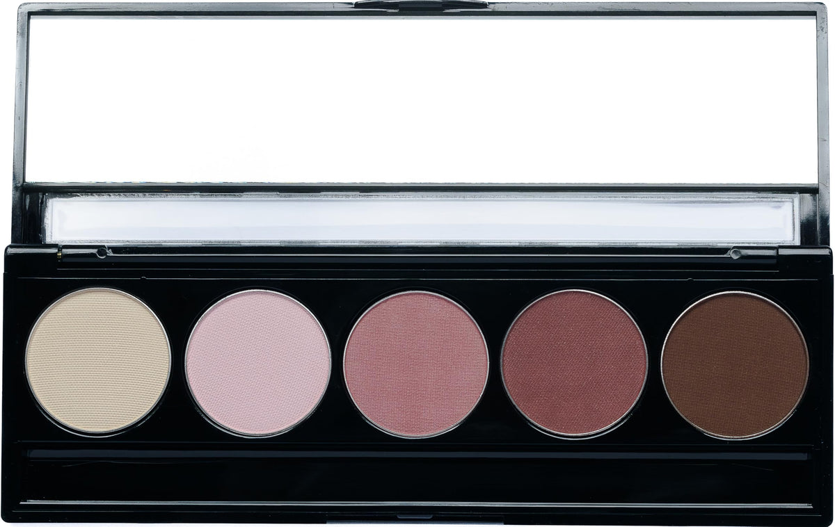 Matte Warm Tone Rose Pink & Brown Vegan Eyeshadow Palette C23150