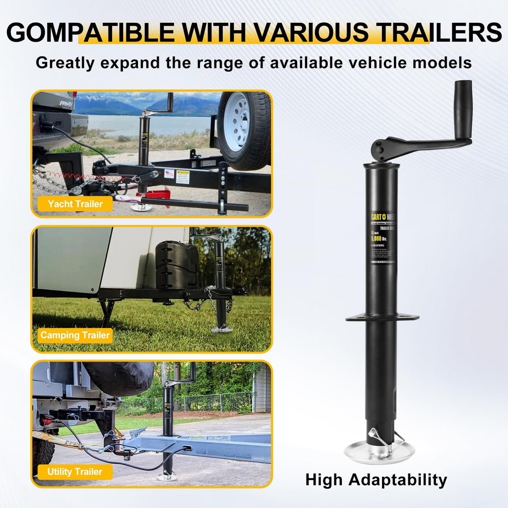 5000 lbs A-Frame Trailer Jack with Adjustable Drop Leg M406477