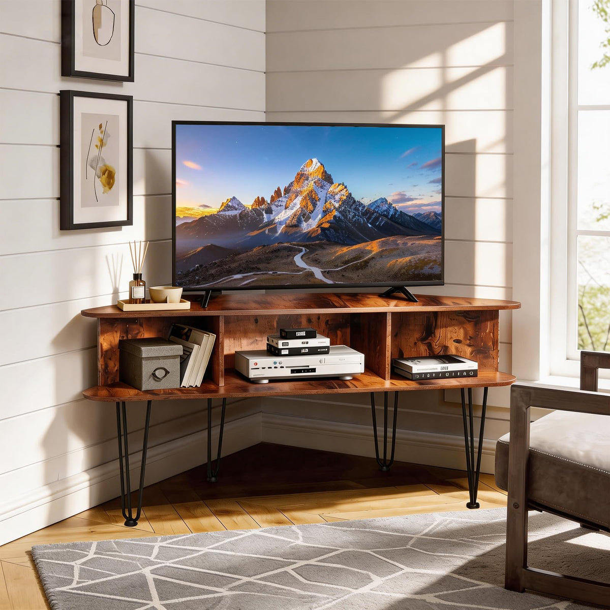 Corner TV Stand with Storage U76878