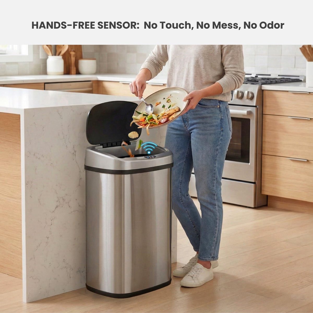 13 G Stainless Steel Sensor Trash Can M619