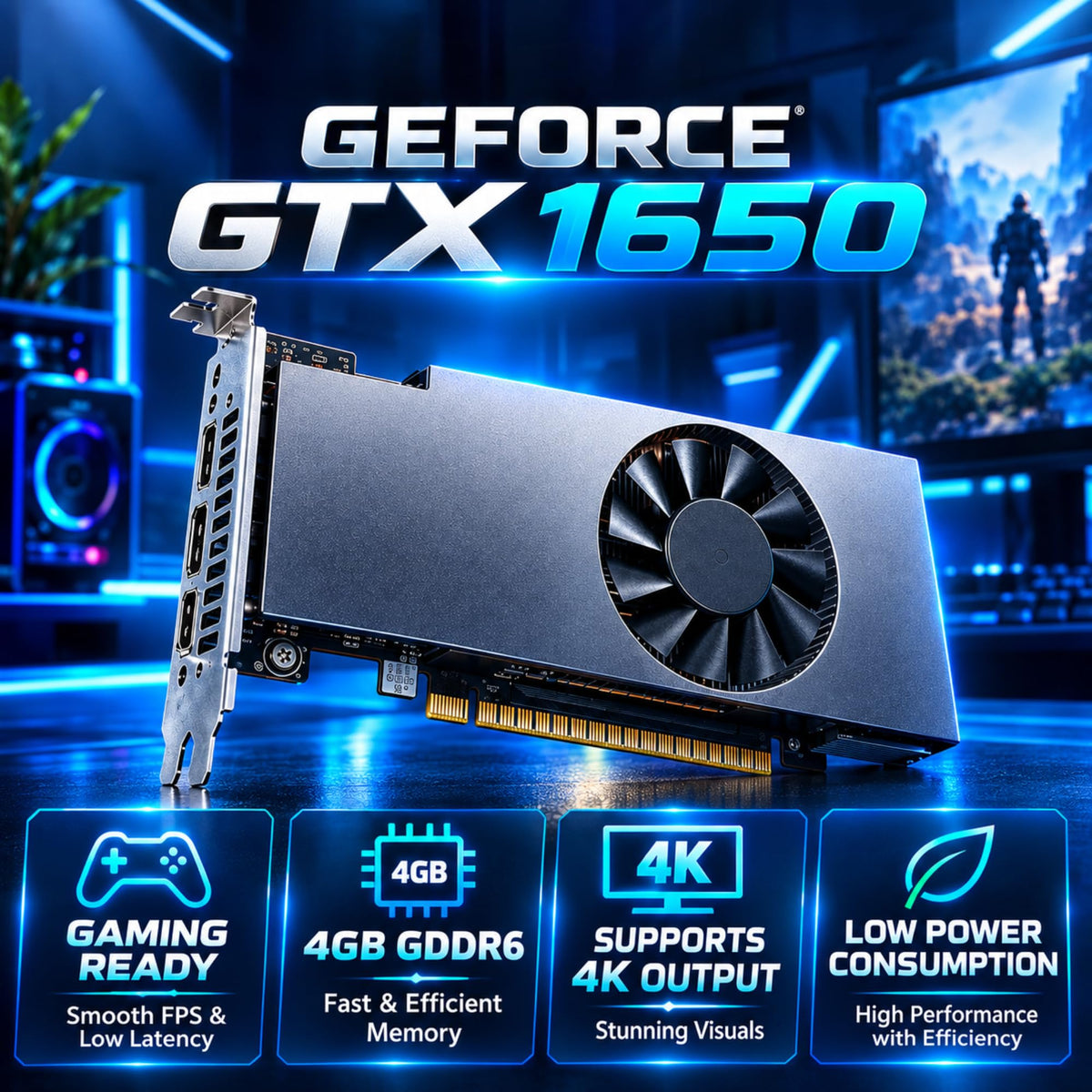 Gaming Desktop PC, Intel Core i5 6th Gen, 16GB RAM, 256GB SSD + 2TB HDD G526732