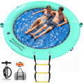 Inflatable Water Hammock Floating Dock with Water Ladder and Cup Holder S661368