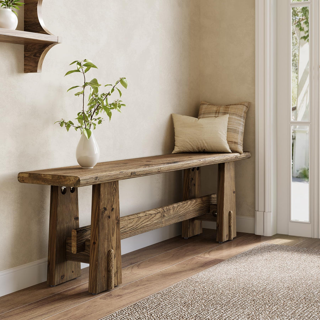 59" Solid Wood Bench N39832