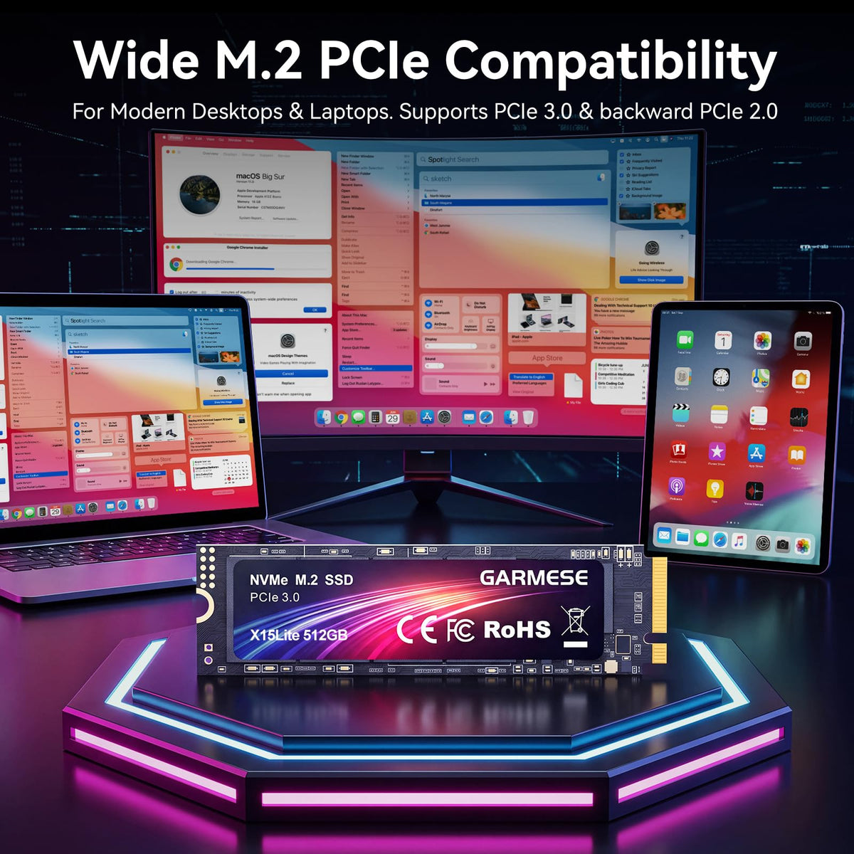 512GB PCIe Gen3x4 NVMe M.2 2280 SSD A38086