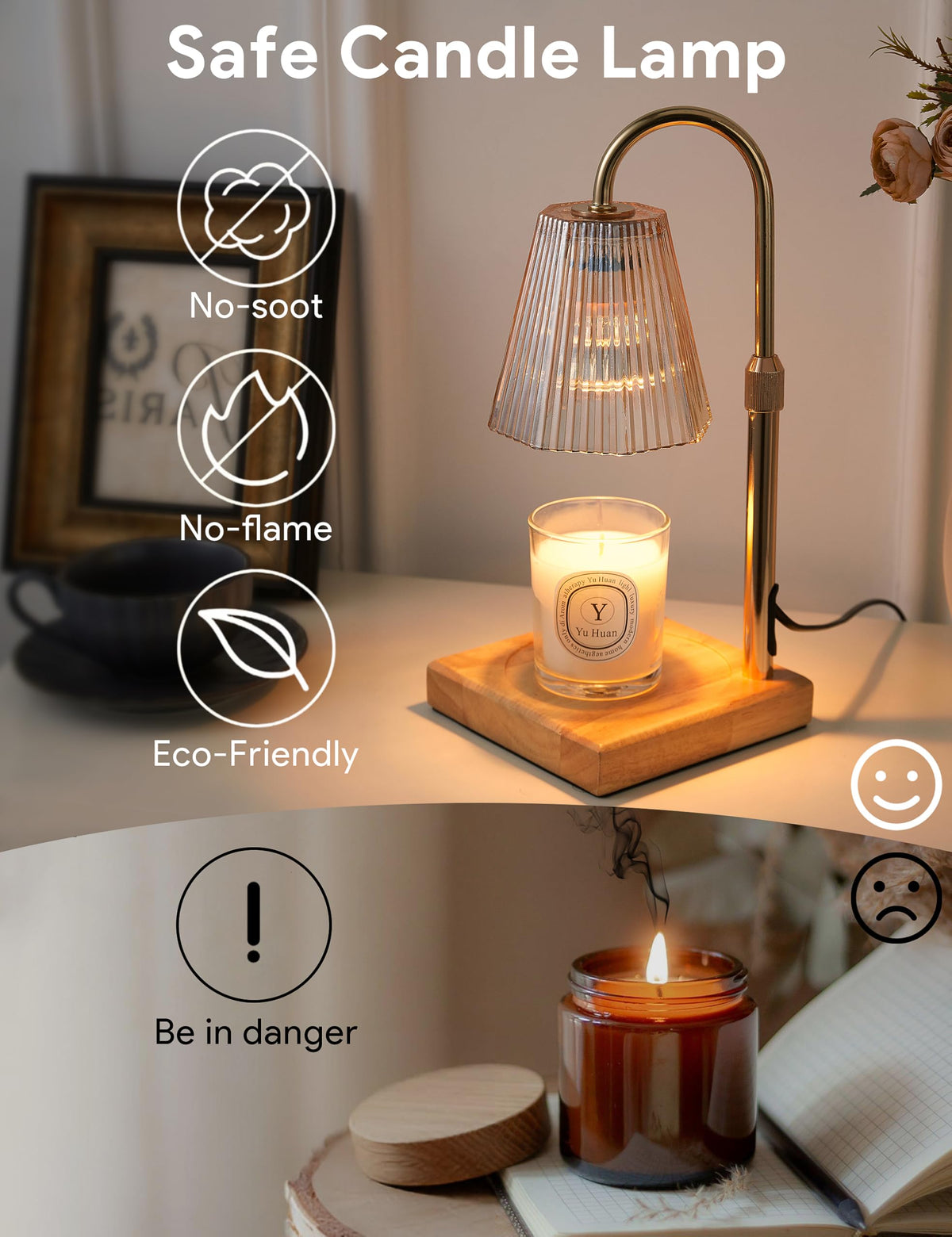 Candle Warmer Lamp Gold G51548