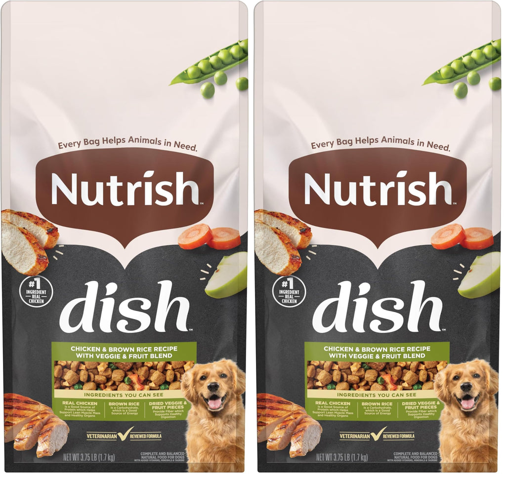 Natural Dry Dog Food Chicken & Brown Rice 3.75 Pound Bag Pack of 2 G238595
