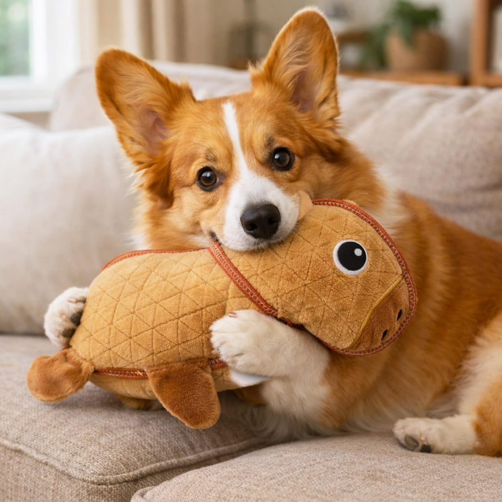 Durable Plush Dog Toy with Squeaker T7639