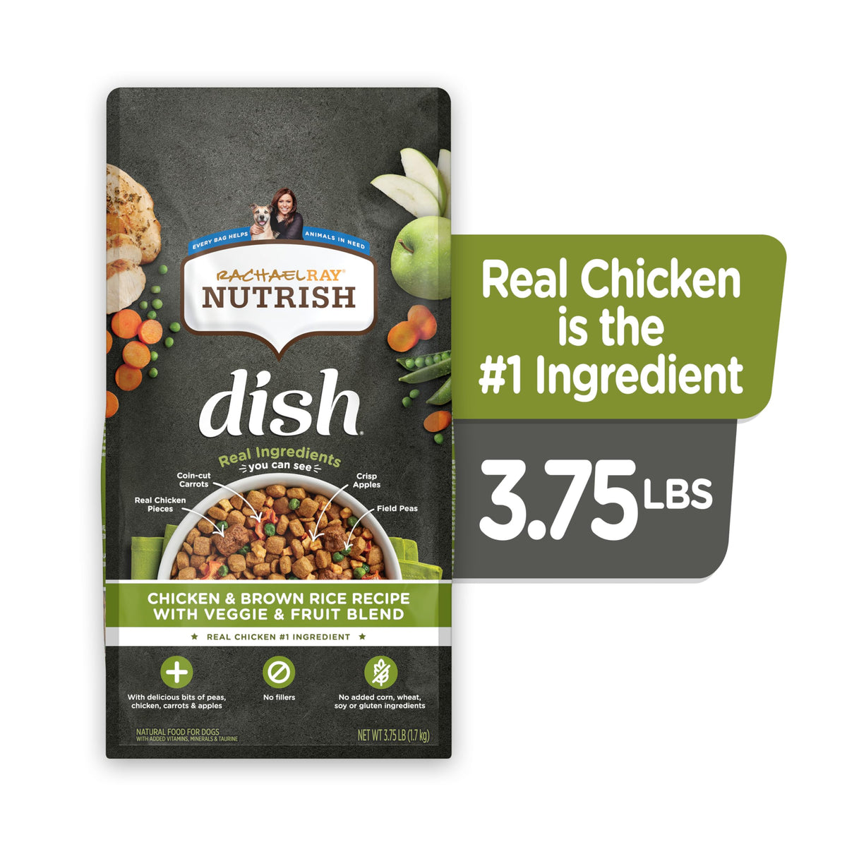 Natural Dry Dog Food Chicken & Brown Rice 3.75 Pound Bag Pack of 2 G238595