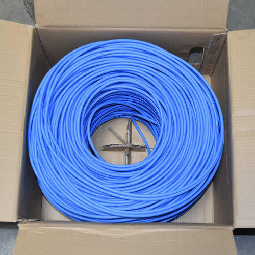 1000Ft Cat6 Plenum 23AWG Solid UTP Network Cable (Blue) X40162