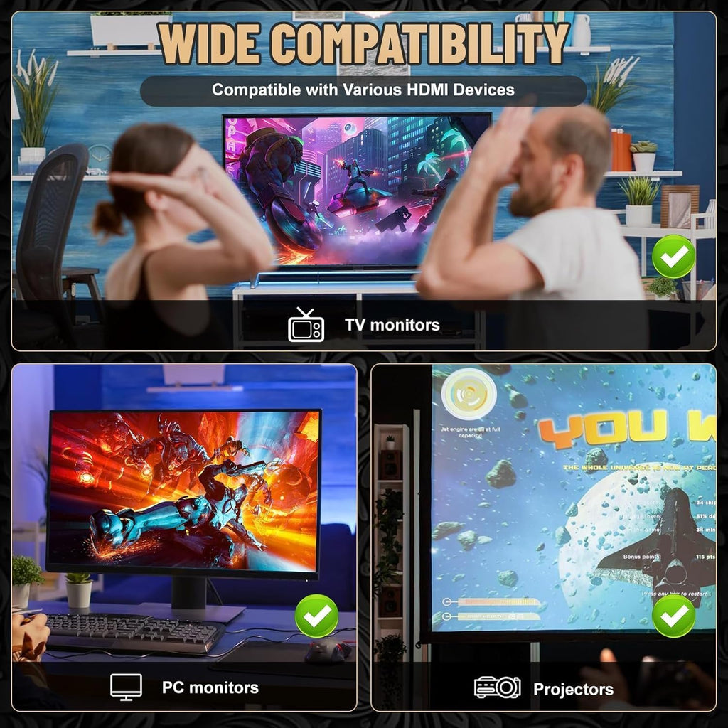 Wireless Plug and Play Retro Game Console with 20000+ Games and Dual 2.4G Wireless Controller V180