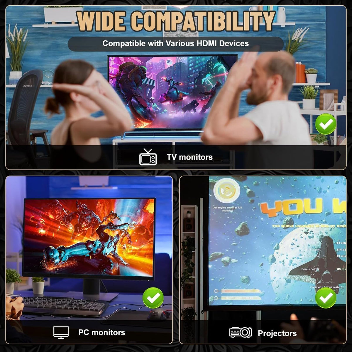 Wireless Plug and Play Retro Game Console with 20000+ Games and Dual 2.4G Wireless Controller V180