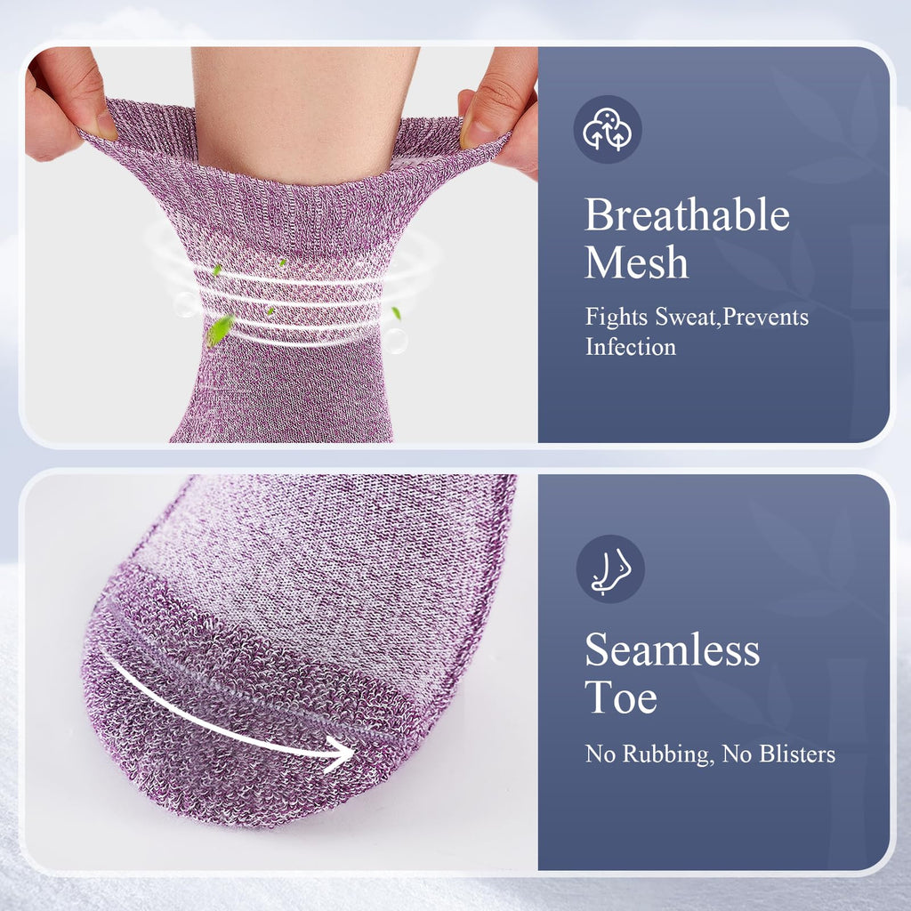 Bamboo Viscose Non Binding Wide Top Ankle Socks W670099