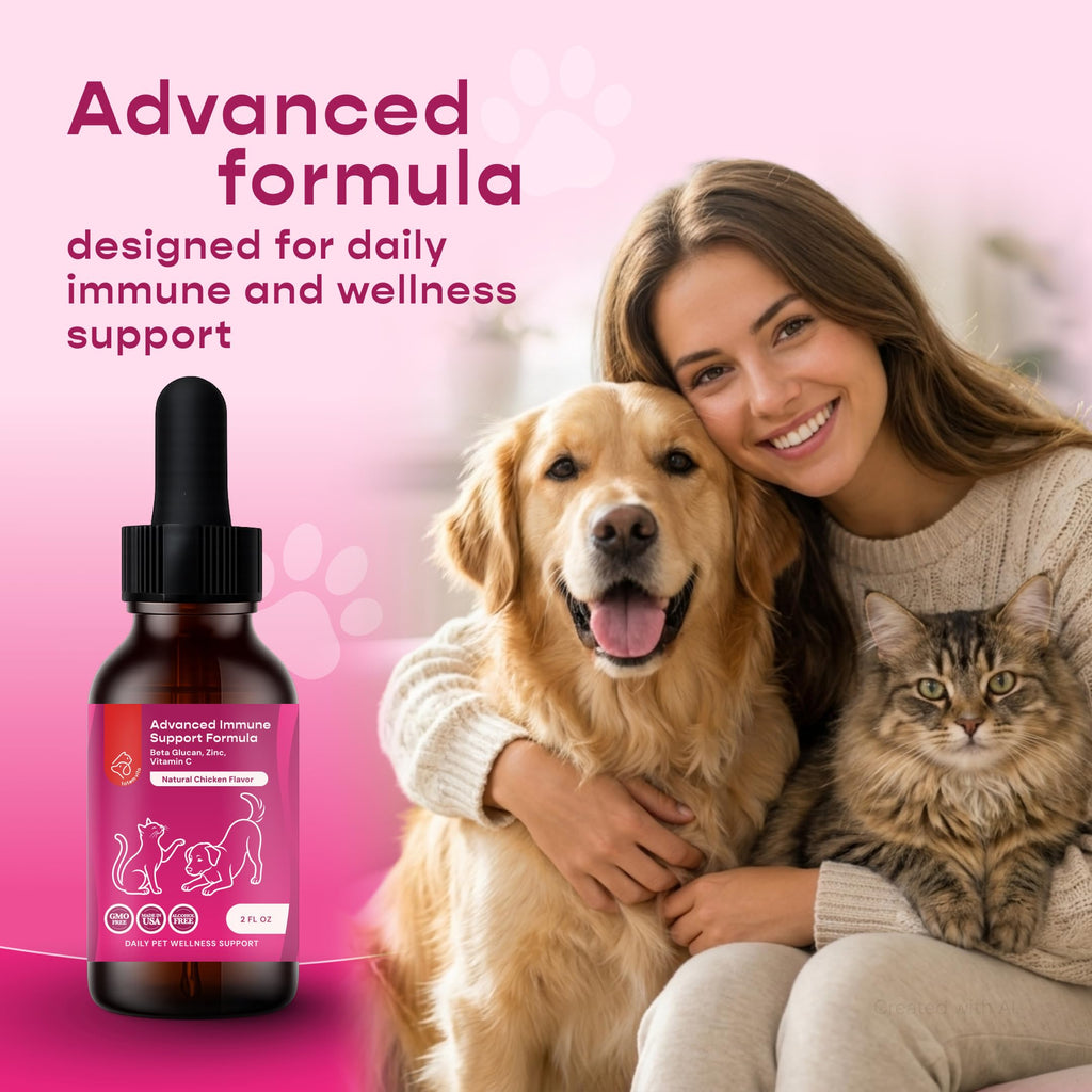 Liquid Pet Supplement with Astragalus, Elderberry, Echinacea & Beta Glucan, 2 fl oz U91841