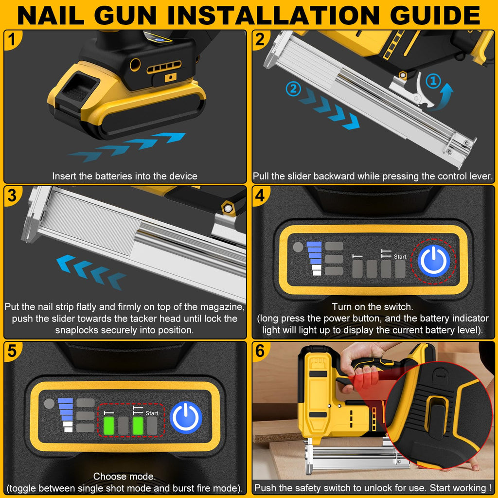 18 Gauge Cordless Brad Nailer with 1000 Nails Y99681