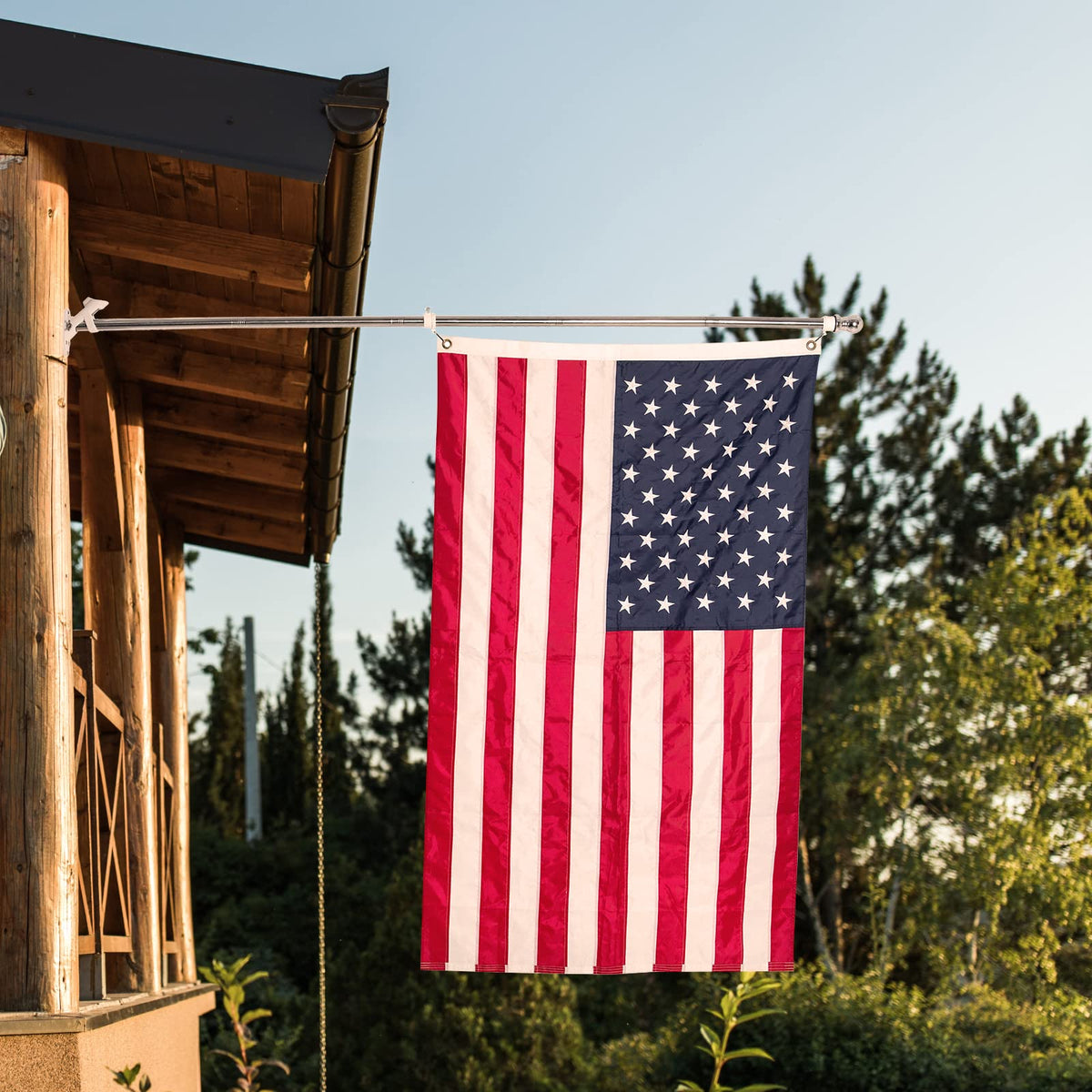 5FT Stainless Steel Wall Mounted Flag Pole Kit J79103