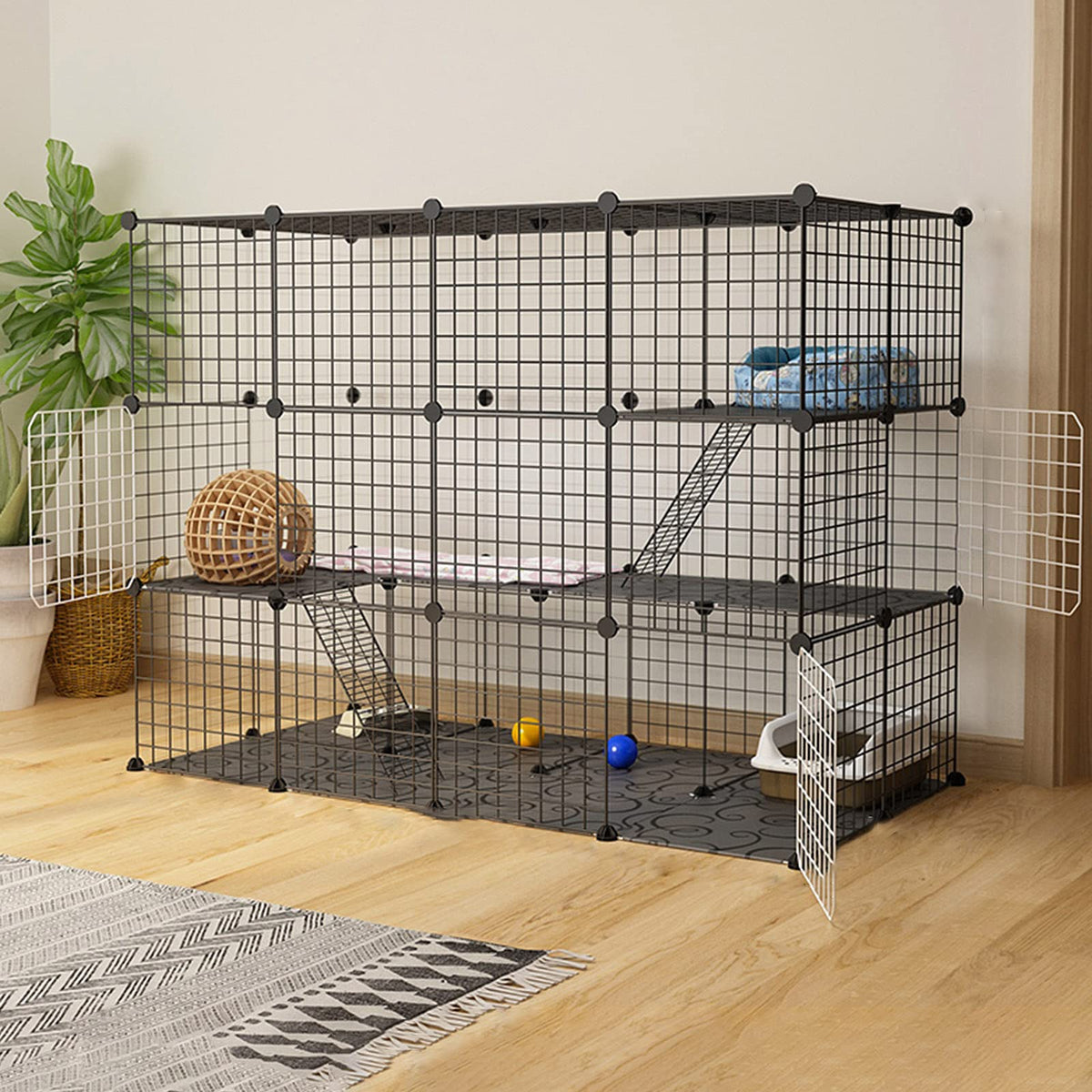 Metal Wire Small Animal Cage 147 * 75 * 110cm Z22463