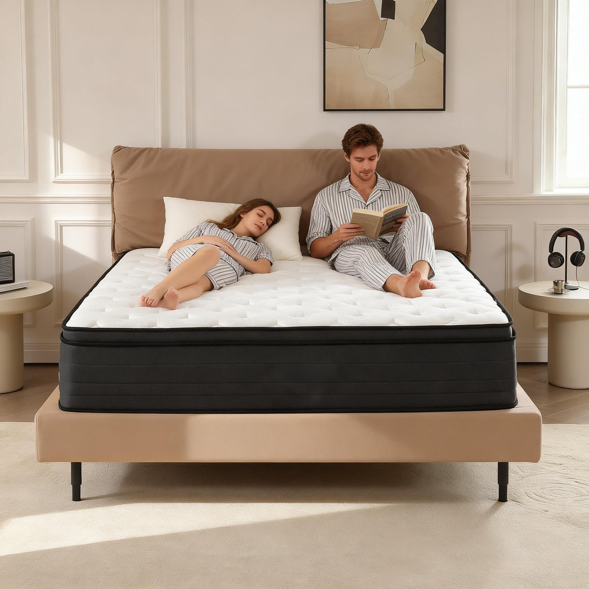 Full Size 10 Inch Hybrid Mattress with Gel Memory Foam & Pocket Springs X996