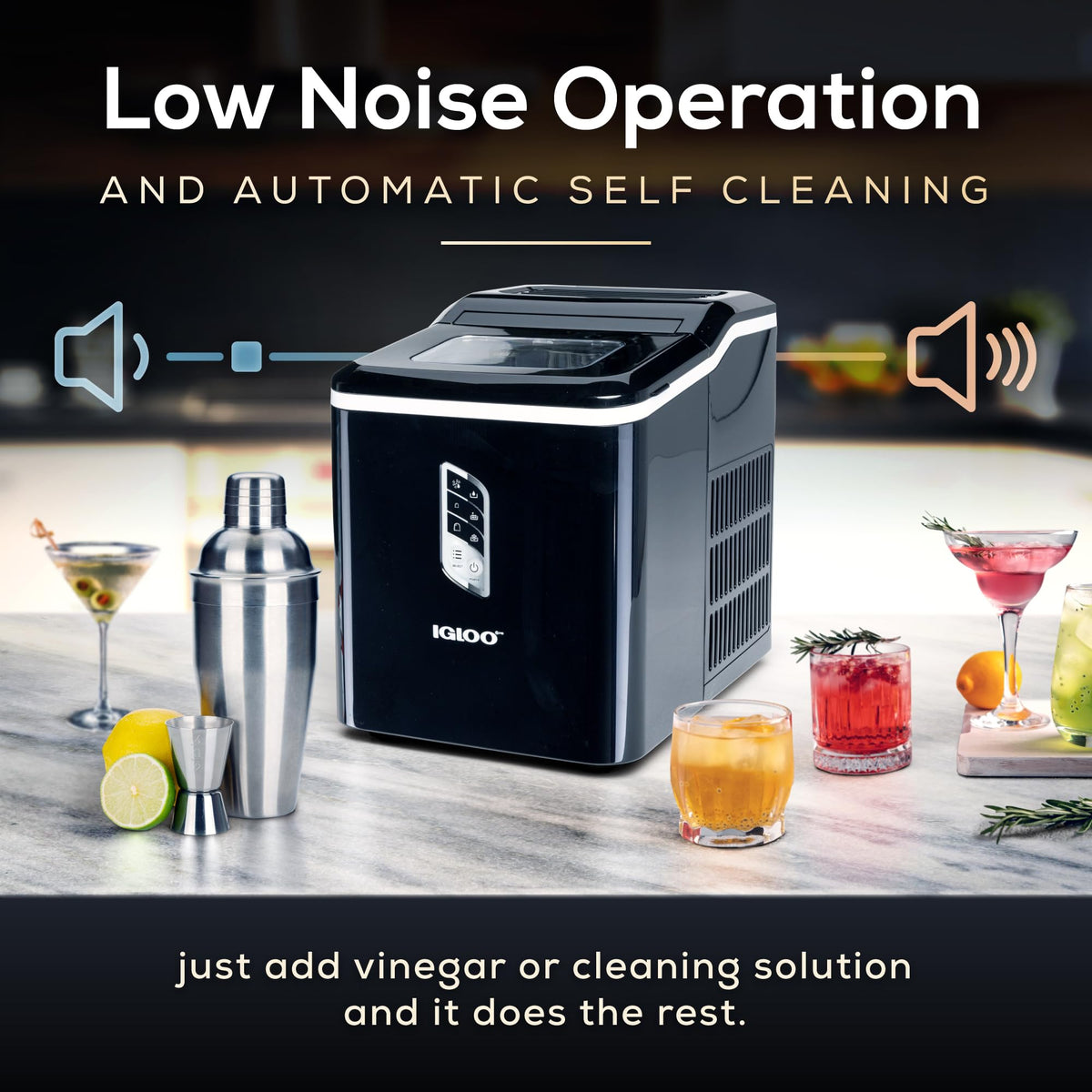 Portable Ice Maker with Scoop and LED Control Panel R178239