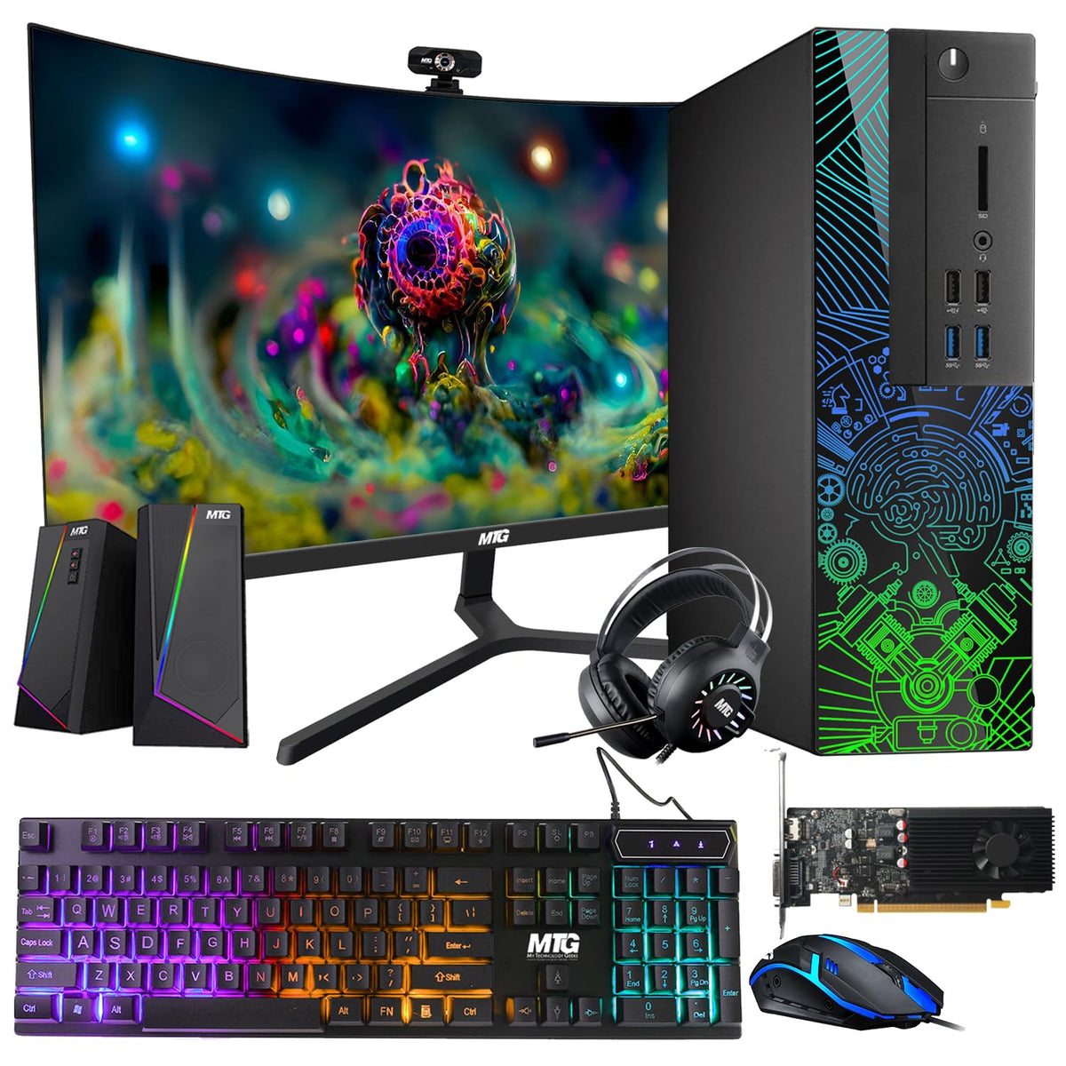 Gaming Desktop PC, Intel Core i5 6th Gen, 16GB RAM, 256GB SSD + 2TB HDD G526732