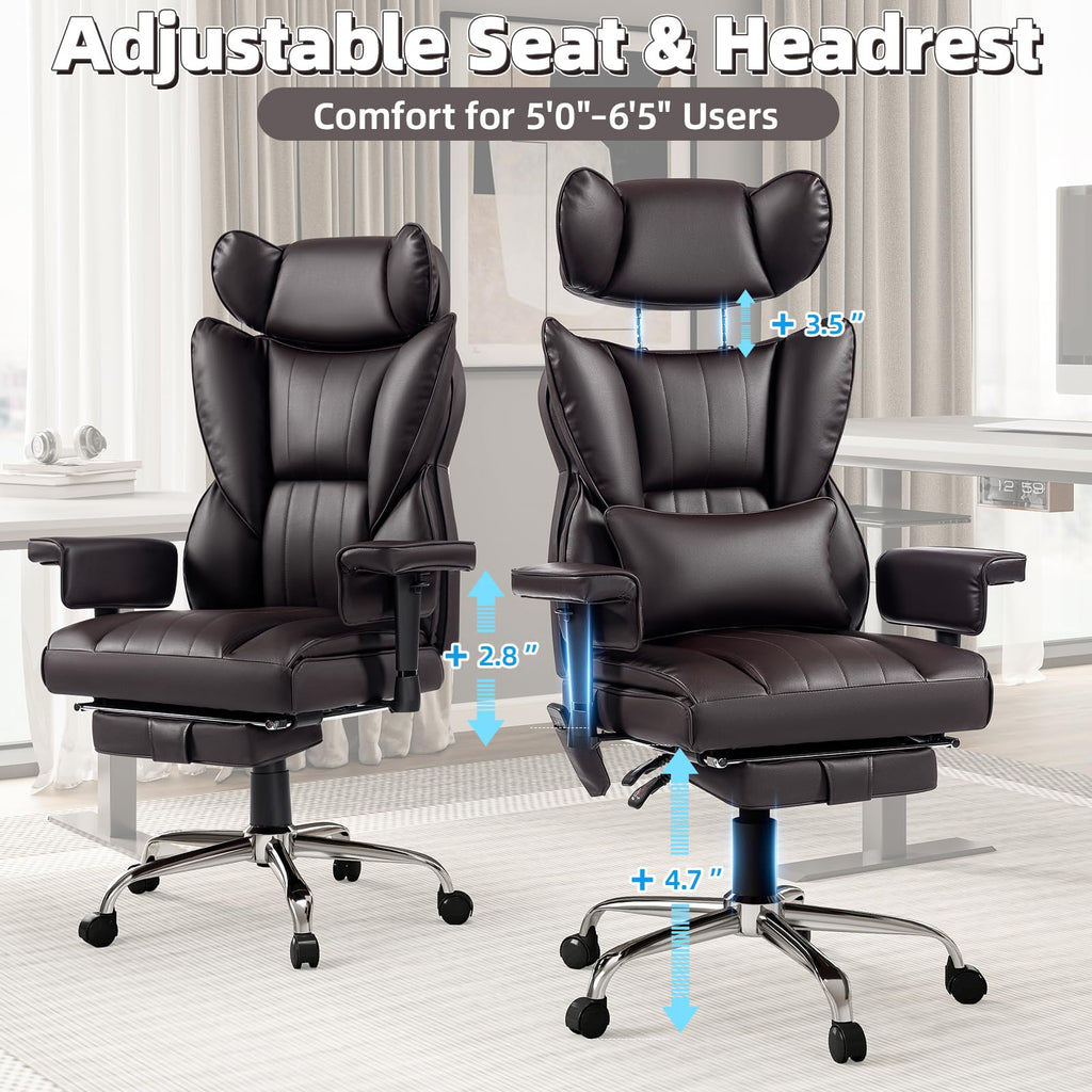 Heated Home Office Chair with Foot Rest L325