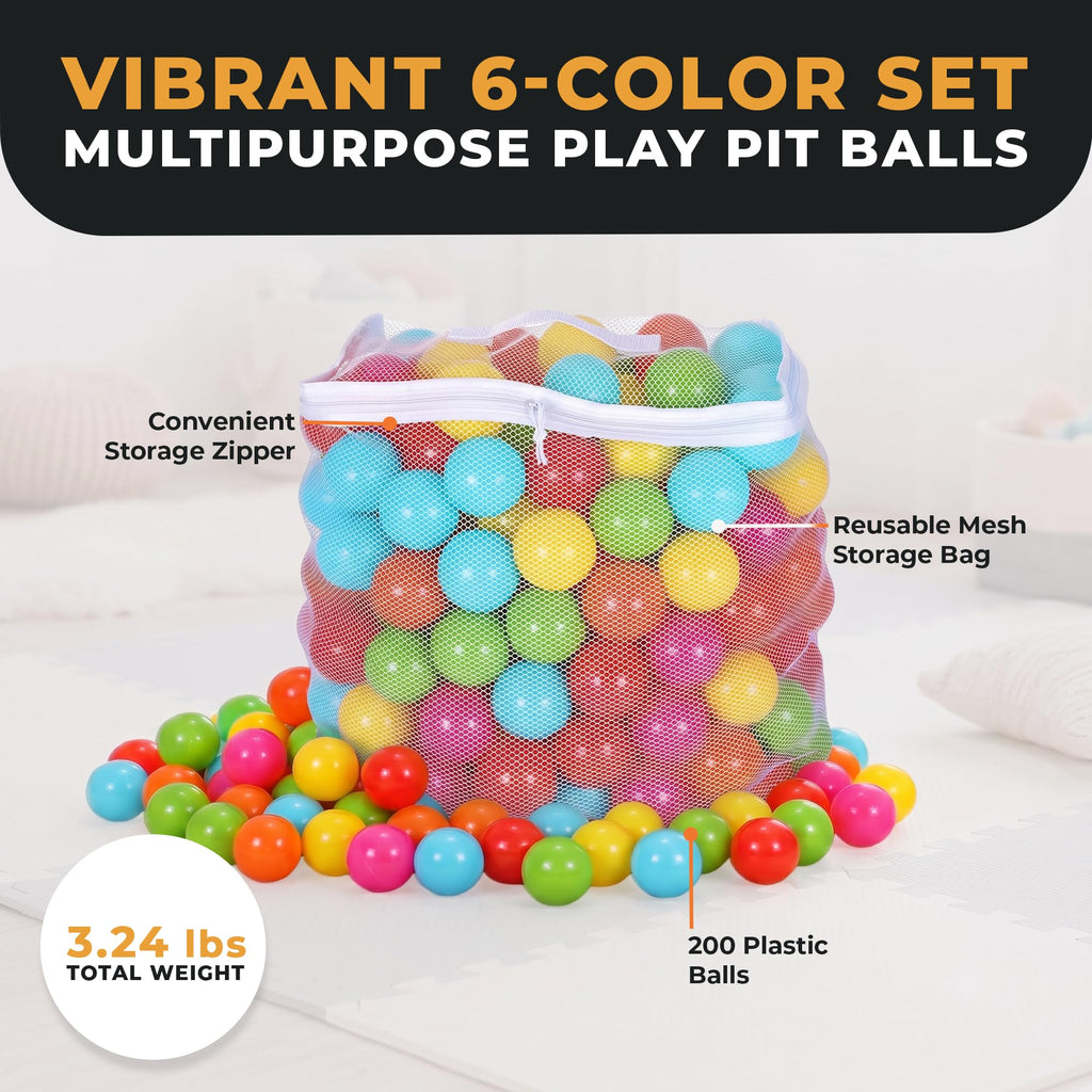Play Pit Balls Toy Set with Mesh Bag L629