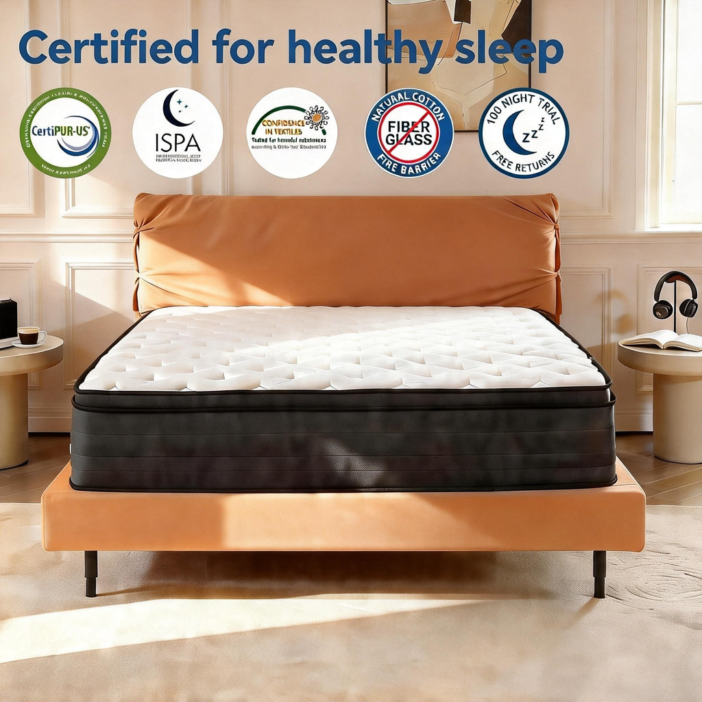 Full Size 10 Inch Hybrid Mattress with Gel Memory Foam & Pocket Springs X996