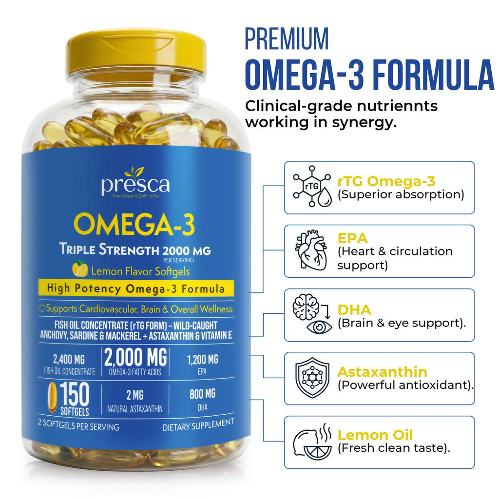Omega 3 Fish Oil 2400mg 150 Softgels X242599