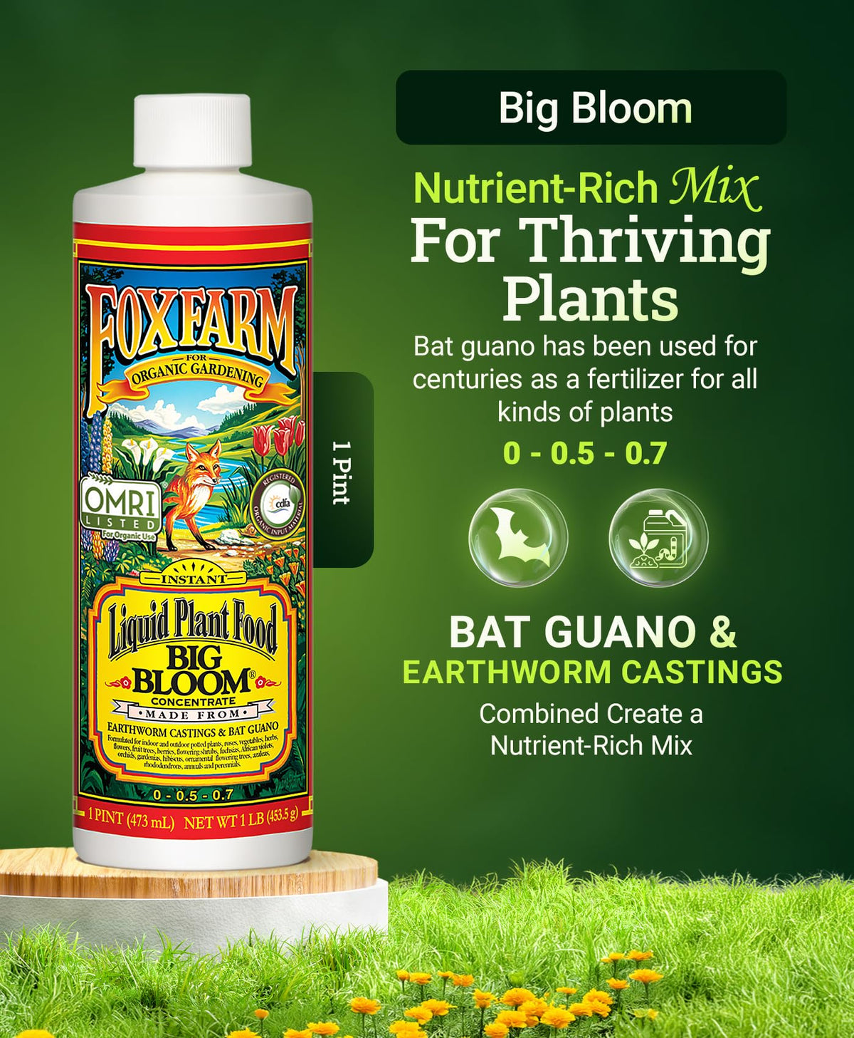 Liquid Plant Food 0-0.5-0.7 NPK 1 Pint P222